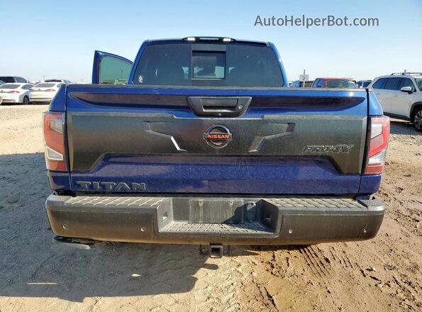 1N6AA1ED3MN519164 2021 NISSAN TITAN Blue უკანა ხედი