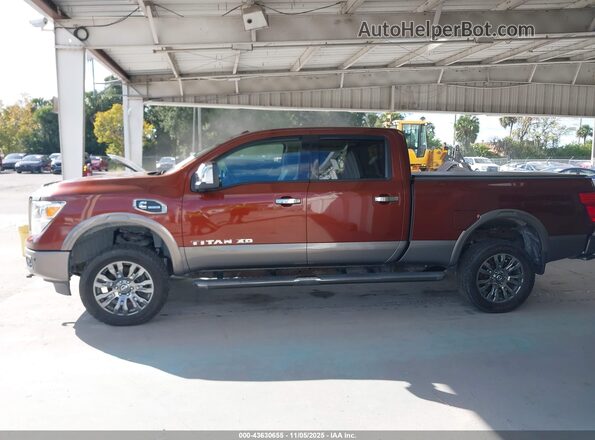 1N6BA1F41JN518044 2018 NISSAN TITAN XD Brown Rear interior view