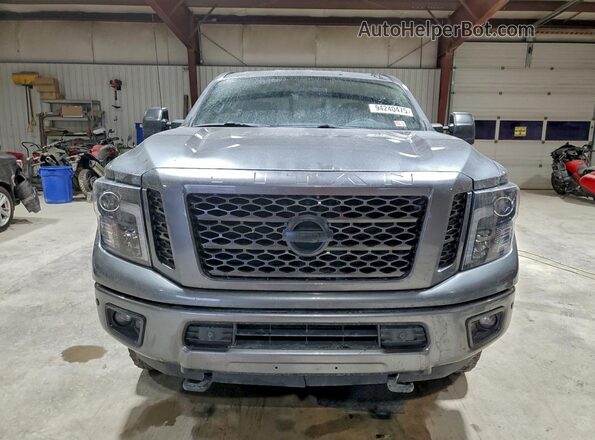 1N6BA1F45JN530004 2018 NISSAN TITAN Gray Front view