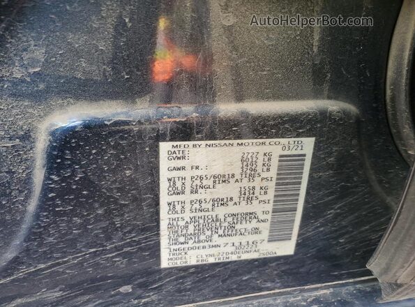 1N6ED0EB3MN711167 2021 NISSAN FRONTIER Blue Widok komory silnika