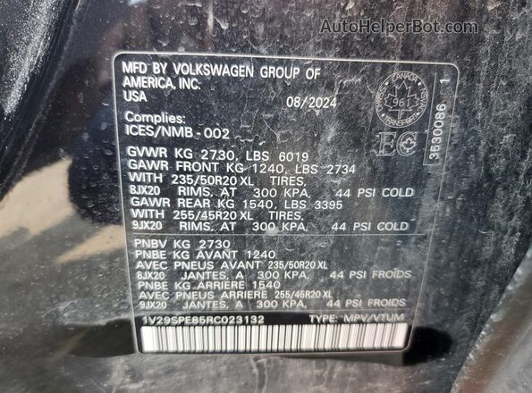 1V29SPE85RC023132 2024 VOLKSWAGEN ID.4 Black Engine compartment view