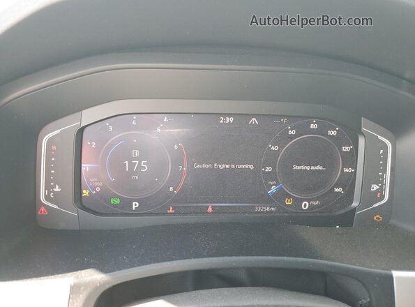 1V2BC2CA7PC215477 2023 VOLKSWAGEN ATLAS White Instrument cluster view