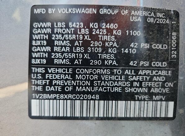 1V2BMPE8XRC020948 2024 VOLKSWAGEN ID.4 Silver 
