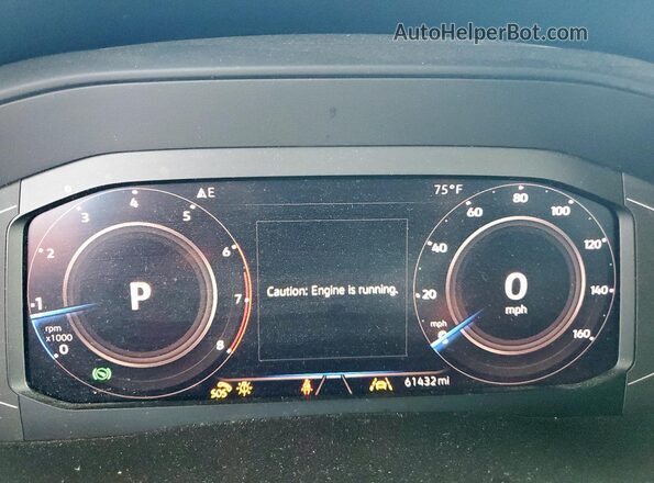 1V2EP2CAXLC500797 2020 VOLKSWAGEN ATLAS Gray ხელსაწყოთა პანელის ხედი