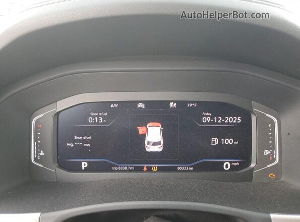 1V2MC2CA6LC206417 2020 VOLKSWAGEN ATLAS Black ხელსაწყოთა პანელის ხედი