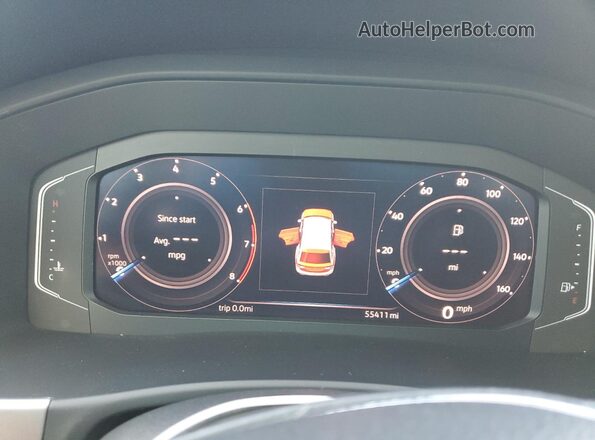 1V2TR2CA5LC503043 2020 VOLKSWAGEN ATLAS White Instrument cluster view