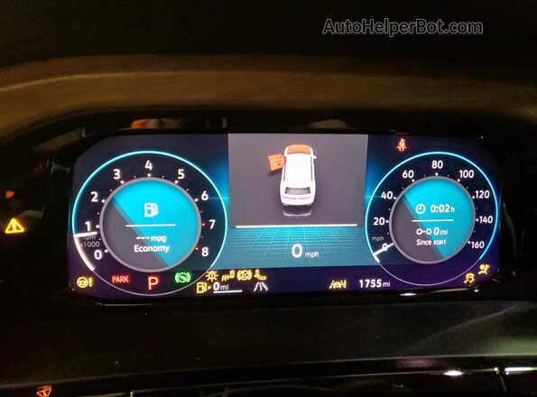 1V2WR2CA8SC544990 2025 VOLKSWAGEN ATLAS Зеленый Вид щитка приборов