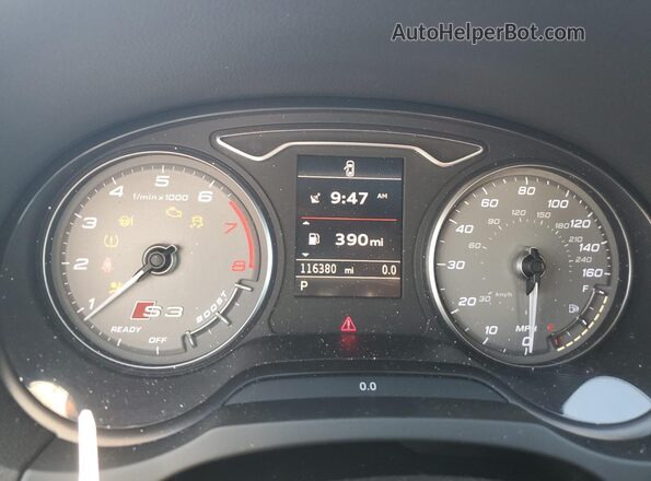 WAUB1GFF1G1004439 2016 AUDI S3 Черный Вид задних сидений