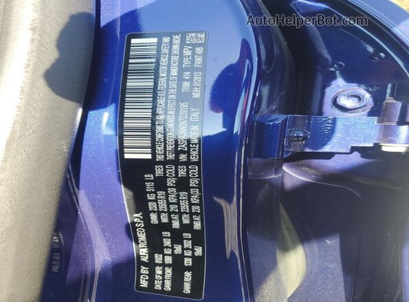 ZASPAJAN0N7D39195 2022 ALFA ROMEO STELVIO Blue 360 interior view