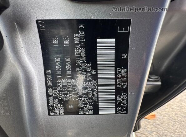 JTJHY7AX6J4263505 2018 LEXUS LX Silver 