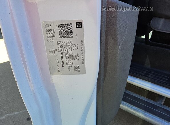 1GTW7AFP0R1159964 2024 GMC SAVANA White VIN კოდის სტიკერის ხედი