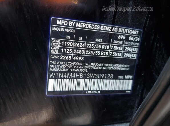 W1N4M4HB1SW389128 2025 MERCEDES-BENZ GLB-CLASS Black 360 interior view