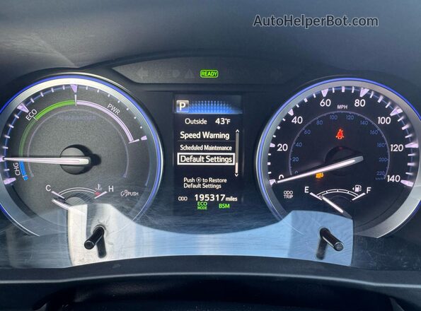 5TDJGRFH1JS037638 2018 TOYOTA HIGHLANDER HYBRID Blue Instrument cluster view
