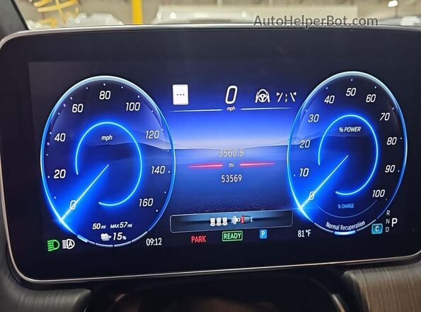 4JGGM2BBXPA016543 2023 MERCEDES-BENZ EQE Gray Widok zestawu wskaźników