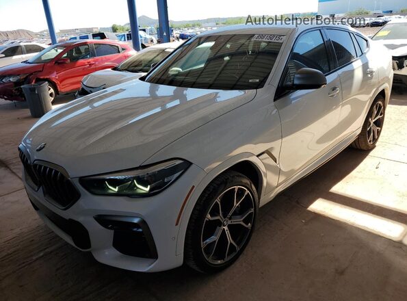 5UXCY8C0XN9J38713 2022 BMW X6 White Tył lewy