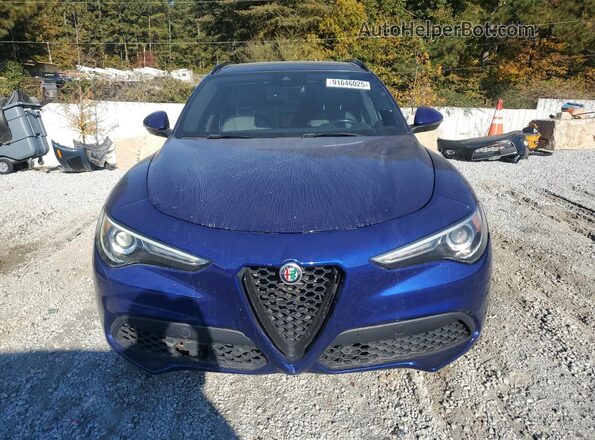 ZASPAJAN0N7D39195 2022 ALFA ROMEO STELVIO Blue Rear view