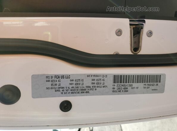 2C3CCAAG9LH115626 2020 CHRYSLER 300 White Widok komory silnika