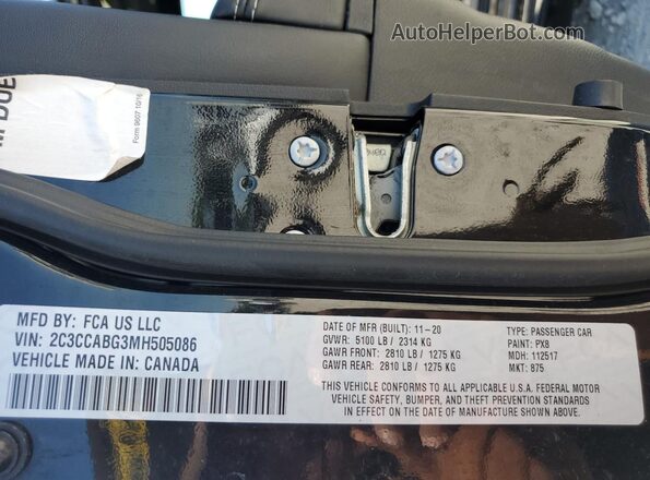 2C3CCABG3MH505086 2021 CHRYSLER 300 Black Engine compartment view