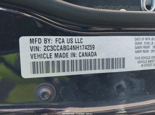 2C3CCABG4NH174259 2022 CHRYSLER 300 Black 