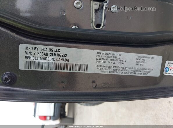 2C3CCABT2LH187232 2020 CHRYSLER 300 Gray 