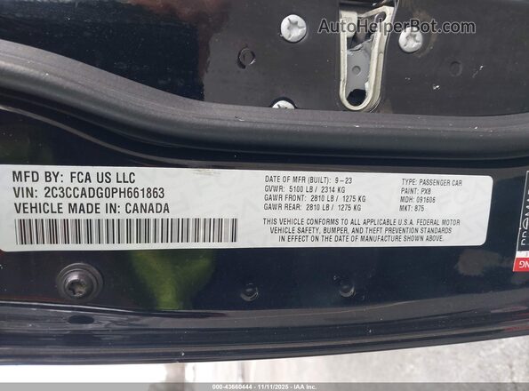 2C3CCADG0PH661863 2023 CHRYSLER 300 Черный Вид подкапотного пространства