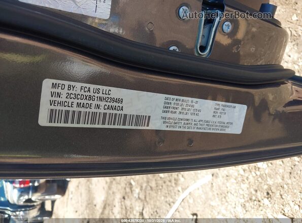 2C3CDXBG1NH239469 2022 DODGE CHARGER Черный Вид подкапотного пространства