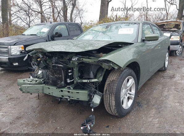 2C3CDXBG2NH261478 2022 DODGE CHARGER Зеленый Вид спереди