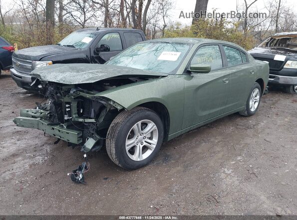 2C3CDXBG2NH261478 2022 DODGE CHARGER Зеленый Передняя левая четверть