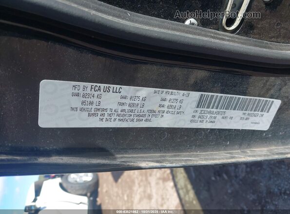 2C3CDXBG8JH307275 2018 DODGE CHARGER Black Engine compartment view