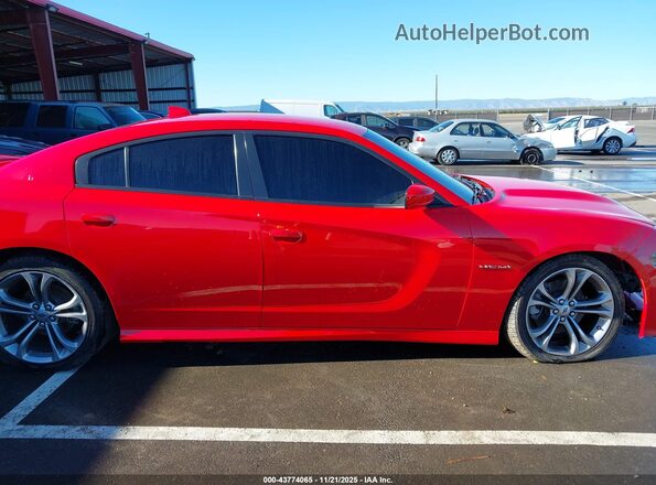 2C3CDXCT9MH592018 2021 DODGE CHARGER Red Вид задньої частини салону