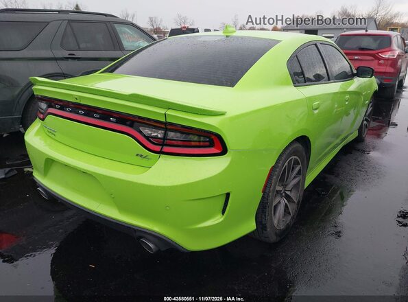 2C3CDXCT9PH698327 2023 DODGE CHARGER Green უკანა მარჯვენა
