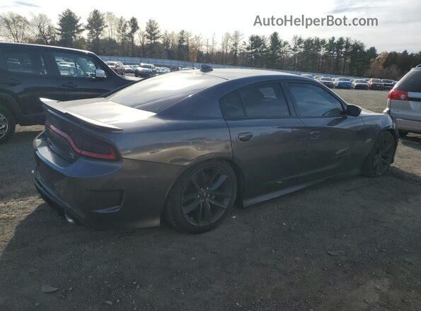 2C3CDXGJ3KH756885 2019 DODGE CHARGER Gray Trasero derecho