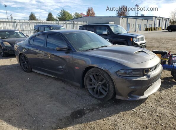2C3CDXGJ3KH756885 2019 DODGE CHARGER Gray Delantero derecho