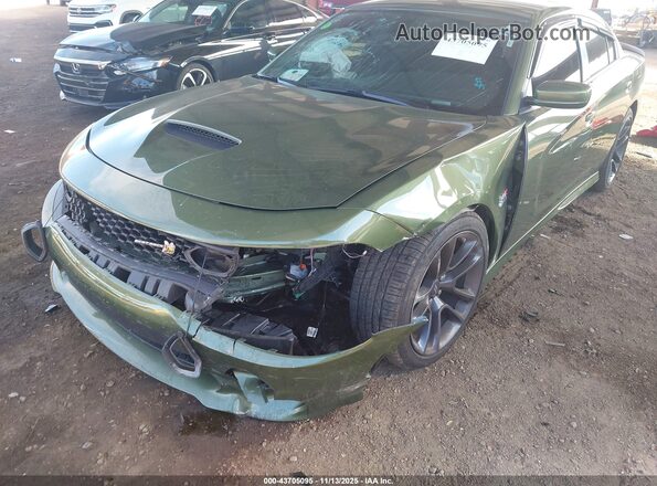 2C3CDXGJ5NH220587 2022 DODGE CHARGER Зеленый Вид спереди