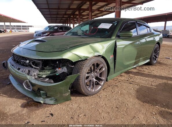 2C3CDXGJ5NH220587 2022 DODGE CHARGER Зеленый Передняя левая четверть