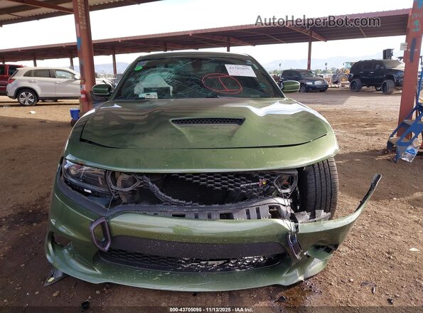 2C3CDXGJ5NH220587 2022 DODGE CHARGER Зеленый Вид задней части салона
