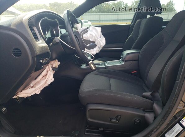 2C3CDXHG2GH330325 2016 DODGE CHARGER Black Widok wnętrza z przodu