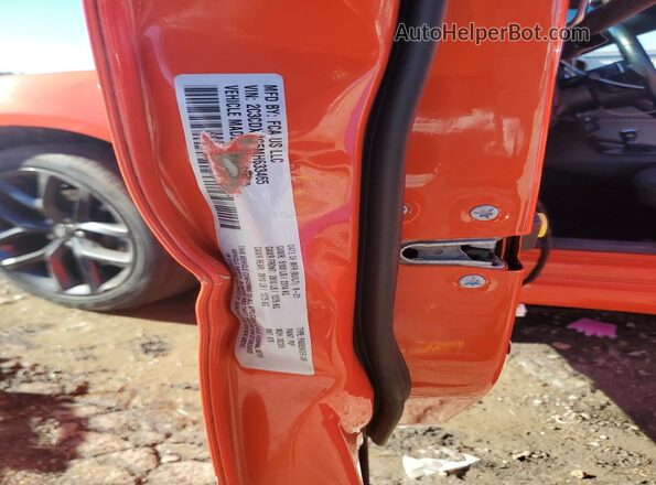 2C3CDXHG5MH633465 2021 DODGE CHARGER Orange Вид наклейки з VIN-кодом