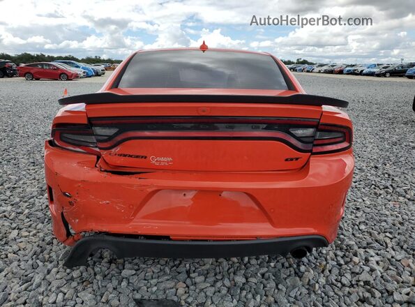 2C3CDXHG7LH195949 2020 DODGE CHARGER Orange Вид ззаду
