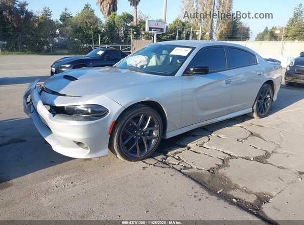 2C3CDXHGXNH227683 2022 DODGE CHARGER Silver Առջևի ձախ երեք քառորդ տեսարան