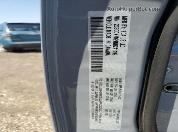 2C3CDXMG9NH241192 2022 DODGE CHARGER Серый Вид наклейки с VIN-кодом