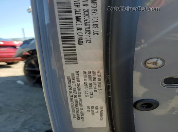 2C3CDZAG7LH211072 2020 DODGE CHALLENGER Gray Вид наклейки з VIN-кодом