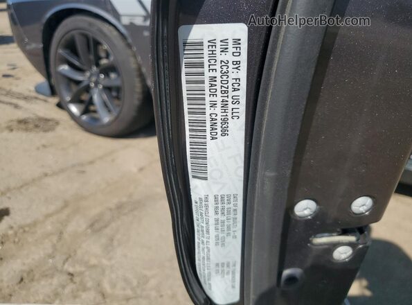 2C3CDZBT4NH196366 2022 DODGE CHALLENGER Gray Շարժիչի բաժամունքի տեսք