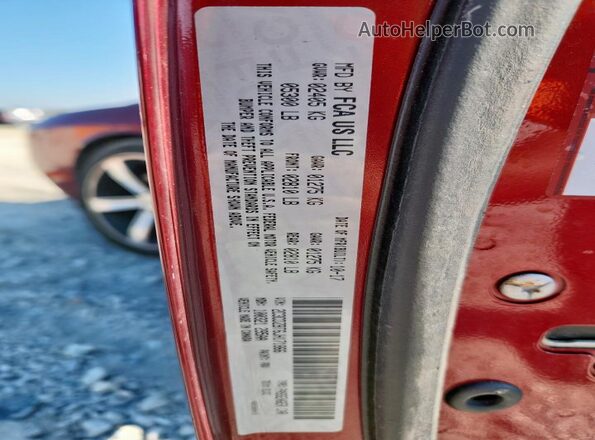 2C3CDZBT6JH171866 2018 DODGE CHALLENGER Burgundy Vista del compartimento del motor