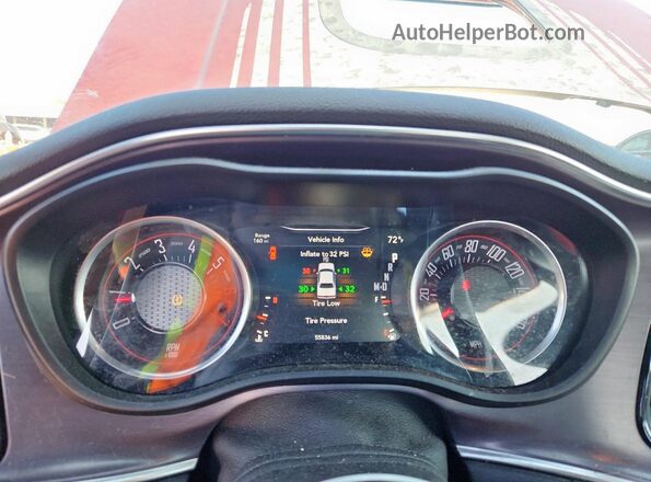 2C3CDZBT6JH171866 2018 DODGE CHALLENGER Burgundy Vista del cuadro de instrumentos