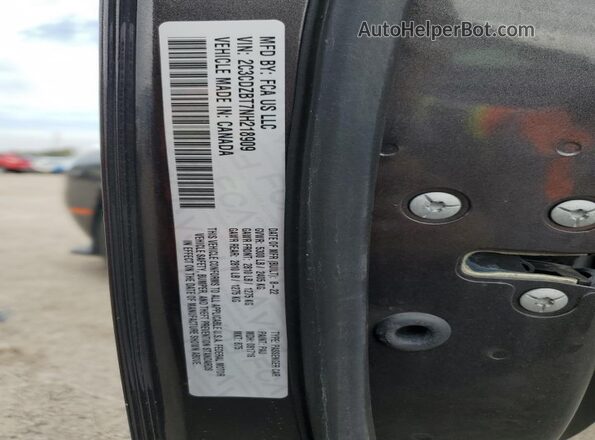 2C3CDZBT7NH218909 2022 DODGE CHALLENGER Gray Շարժիչի բաժամունքի տեսք