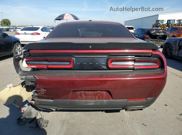 2C3CDZBT8NH108886 2022 DODGE CHALLENGER Burgundy Հետևի տեսք