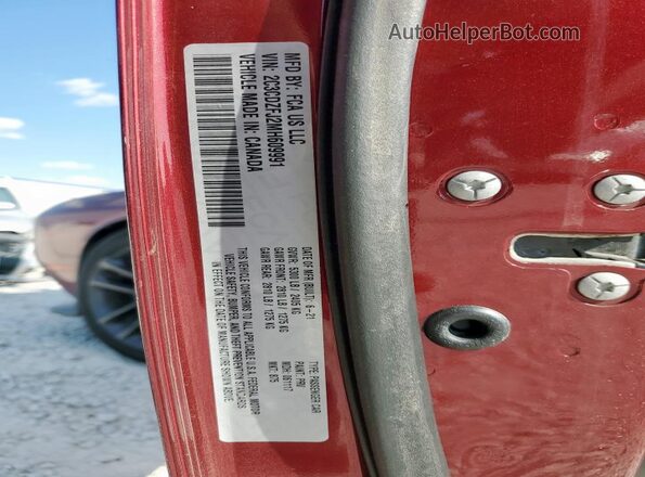 2C3CDZFJ2MH609991 2021 DODGE CHALLENGER Burgundy Engine compartment view
