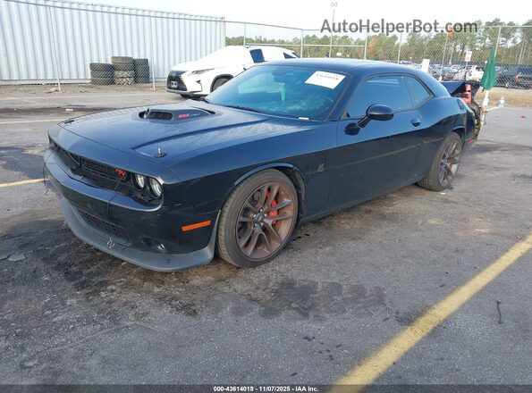 2C3CDZFJ2NH215652 2022 DODGE CHALLENGER Black Առջևի ձախ երեք քառորդ տեսարան