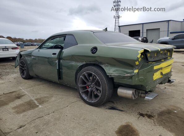 2C3CDZFJ8NH117905 2022 DODGE CHALLENGER Green Trasero izquierdo